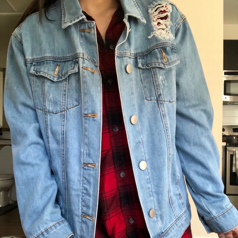 Distressed Denim Jacket - Picture 2 of 3